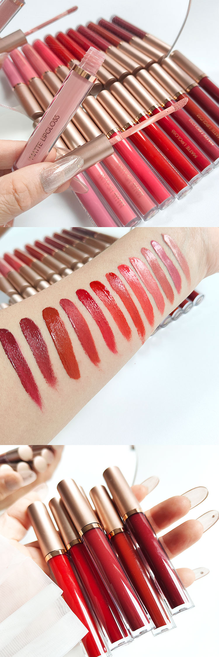 Lip Gloss Set Matte Long Lasting For Students 3 Piece Collection_voghion.com