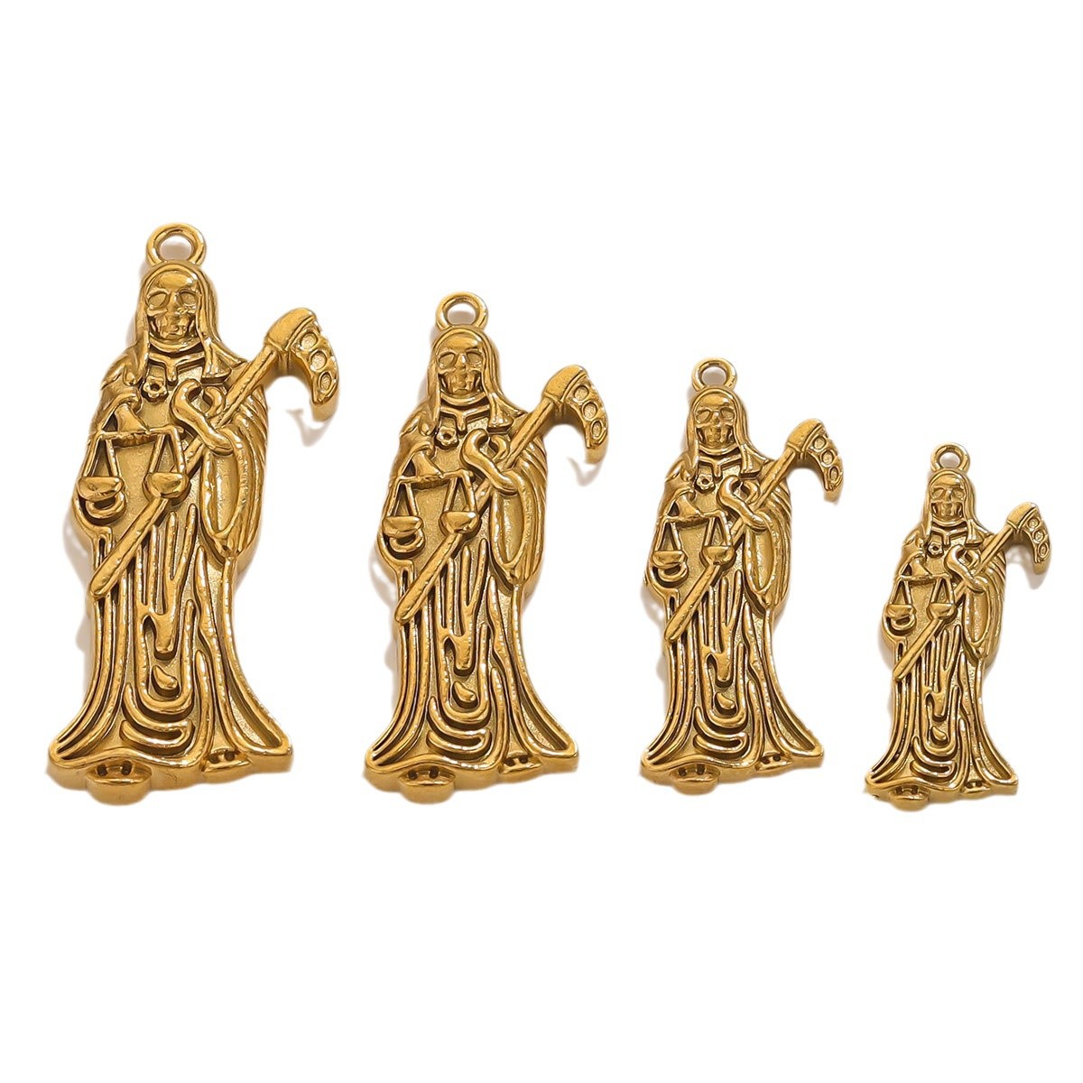 Acero inoxidable Europa y América de moda popular muerte cuchillo colgante DIY colgante chapado al vacío de oro 18K colgante al por mayor