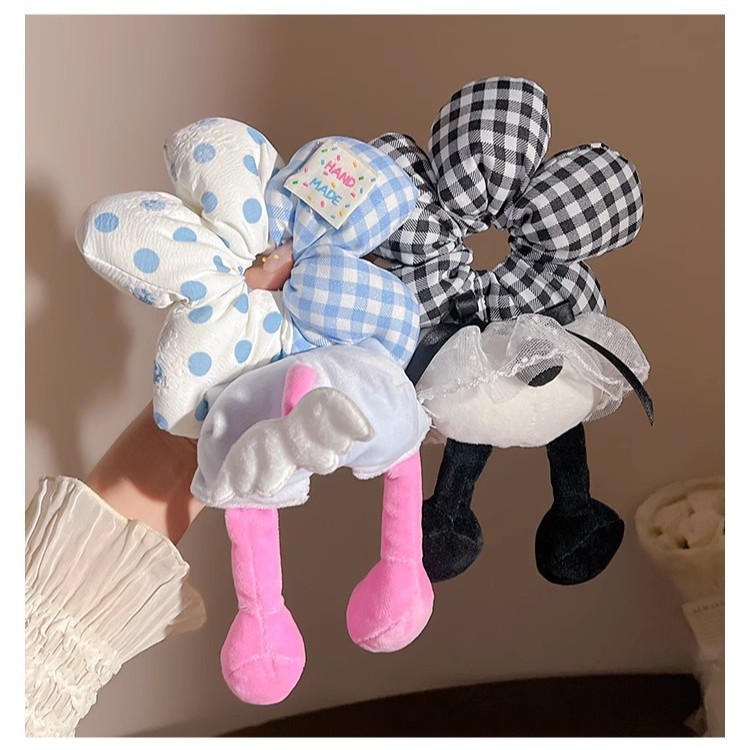 Culo lindo, punto de onda, flor, esponja, anillo para el cabello, bola femenina, corbata para el cabello, cuerda para el cabello, pies divertidos creativos, cuerda para el cabello, tocado