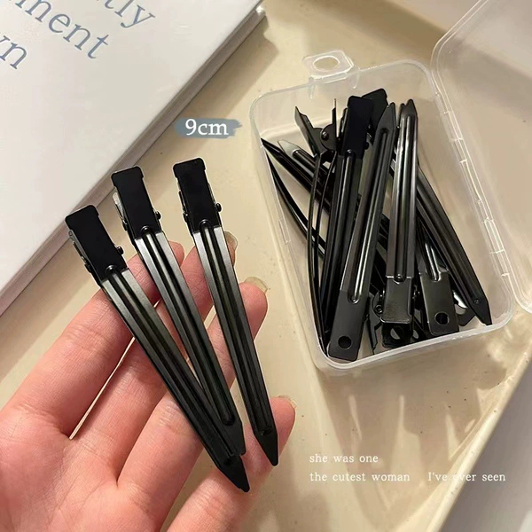 5059 Positioning Clip 9 cm - 10 black (plastic box)