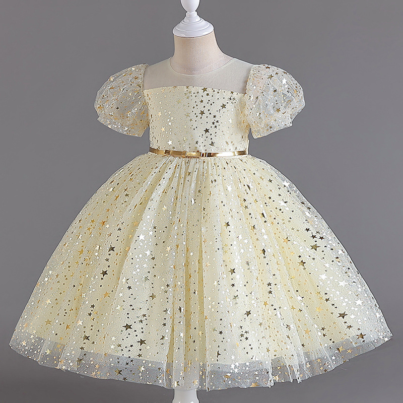 (Cross-border trading), children's wedding dress, small princess costume, short sleeve dress 2