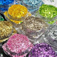 不规则亮片碎片爆闪美甲饰品炫彩滴胶流麻DIY小碎片金葱闪粉材料