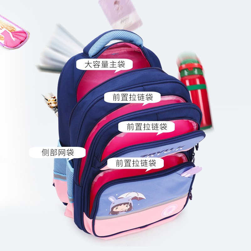 Entrega de pescado natural nueva mochila trolley estudiante de la escuela primaria grado 2-5 niños y niñas a prueba de agua