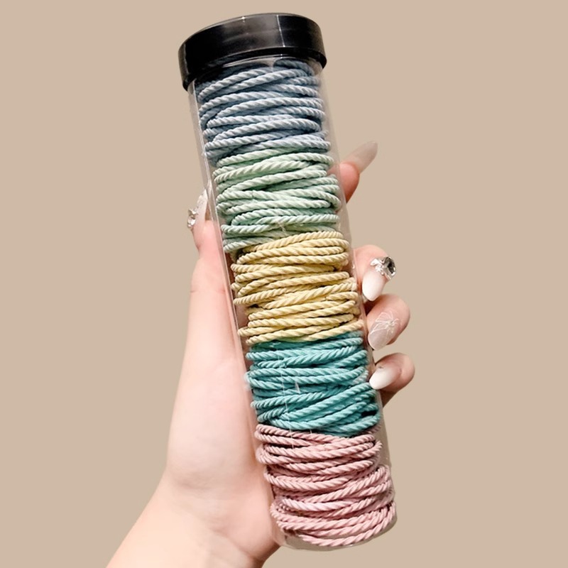 Simple, alta elasticidad, banda de goma duradera, anillo de cabello, cuerda de cabello baja, cuerda de cabello no lesionada, cubierta de cuero, tocado para mujeres