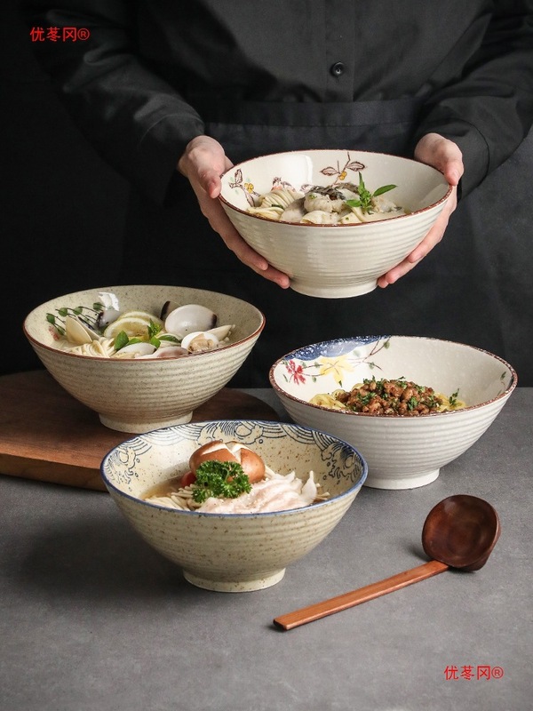 業務用ラーメン丼、レトロ陶器丼、インスタントラーメン丼、食器、下絵付大丼、笠丼、ラーメン専門店|undefined