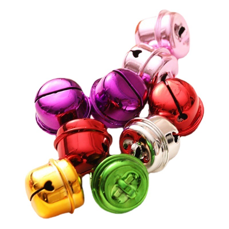 Vacuum Plated Bell Jewelry Accessories Tiger Mouth Bell 20mm Candy Color Electroplated Bell Christmas Pendant Collar Accessories