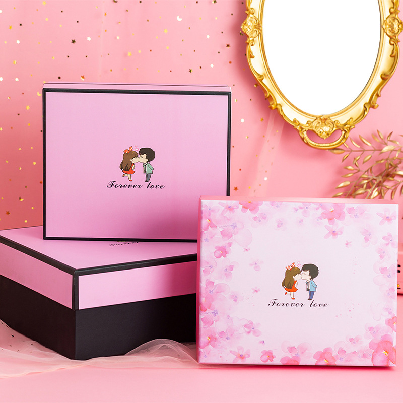 伴手礼盒七夕礼物现货结婚粉色生日礼品包装盒子礼盒情人节礼品盒