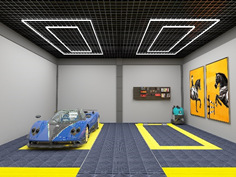 Sala de lavado de coches Estación de luz tienda de belleza led luz de techo de cristal chapado en película taller sin polvo tienda de 4S luz de la parrilla