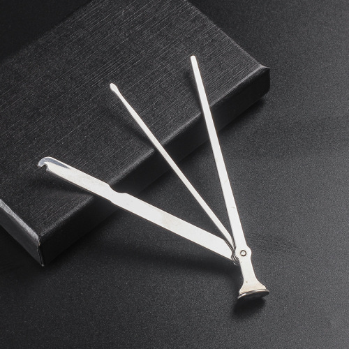 Stainless steel pipe cleaning tool, metal pipe pressure rod, scraper, needle, three-in-one cigarette knife, multi-functional accessories