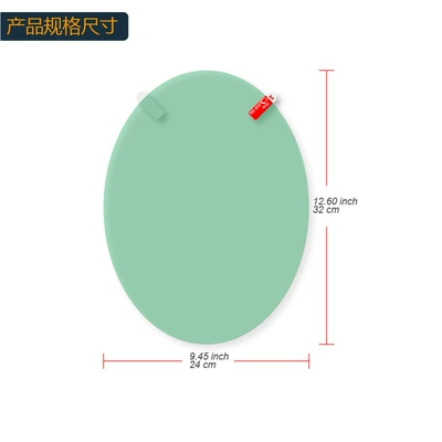 Automotive Film Anti-Fog Film, Shower Room Mirror - transparent-bathroom-mirror-film-320x-240mm-oval-1-piece-tool-kit-scratch-card