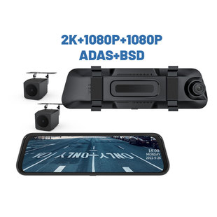 2025 Hd Driving Recorder 2K Full Screen Adas/Bsd/Wifi Three-Lens Driving Recorder Factory