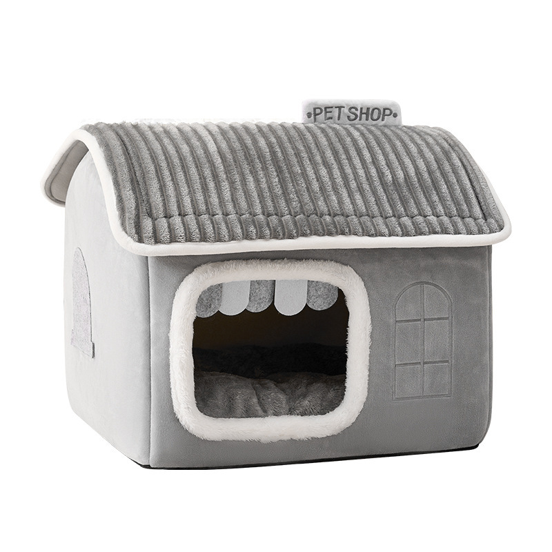 Nelja hooaja universaalmaja, sügistalvel maja väike keskmise suurusega koerakassi pesa, eemaldatavad ja pestavad lemmikloomatarbed_voghion.com