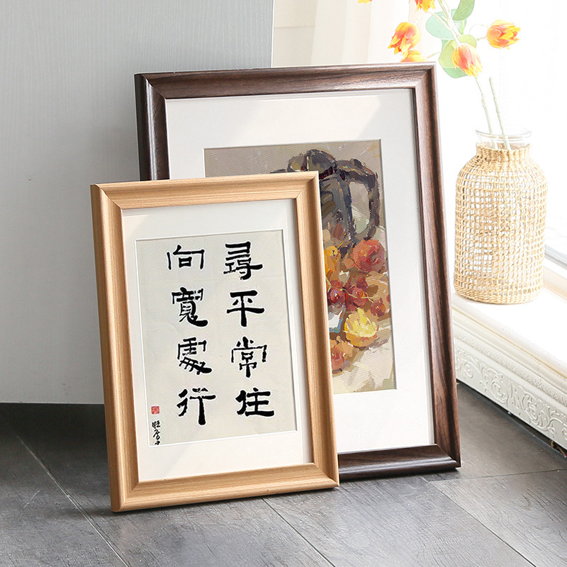 Solid Wood photo frame wall hanging a3A4 paper frame 4K 8K watercolor sketch oil painting frame mounted 12 inch 16 frame