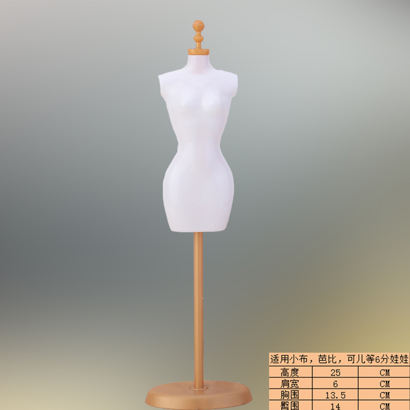 Juguete DIY ropa en forma humana percha modelo estante falda grande pantalla soporte marco nuevo estable 6 puntos 30cm bebé