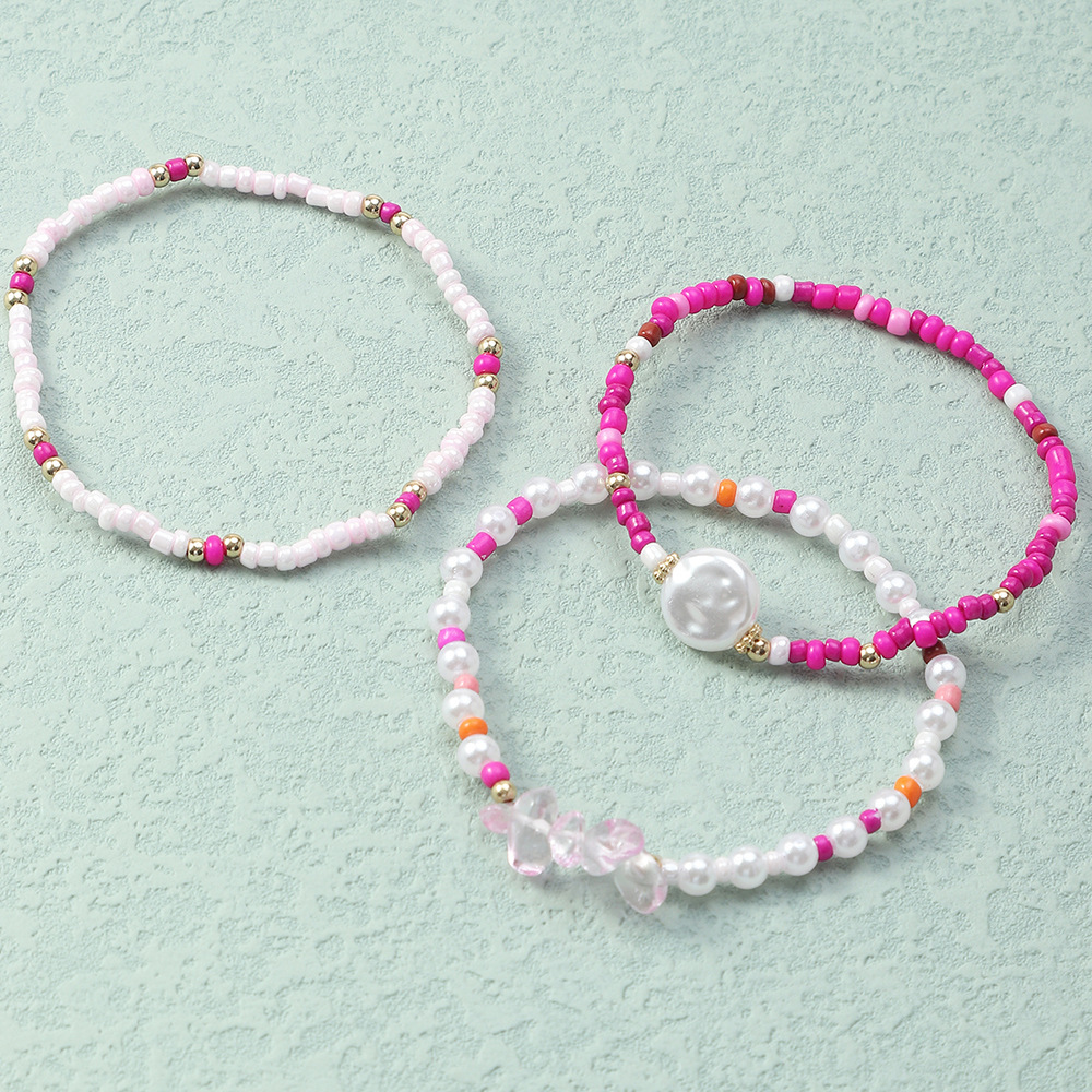15g Weight Bracelets Classification Beads Chain Material 1 Set Quantity Casual, Daily Occasion Artificial Crystal, Seed Bead Material Geometric Pattern Women's Gender Beaded Design Simple Style Style Simple Style Geometric Artificial Crystal Seed Bead Beaded Women's Bracelets 24