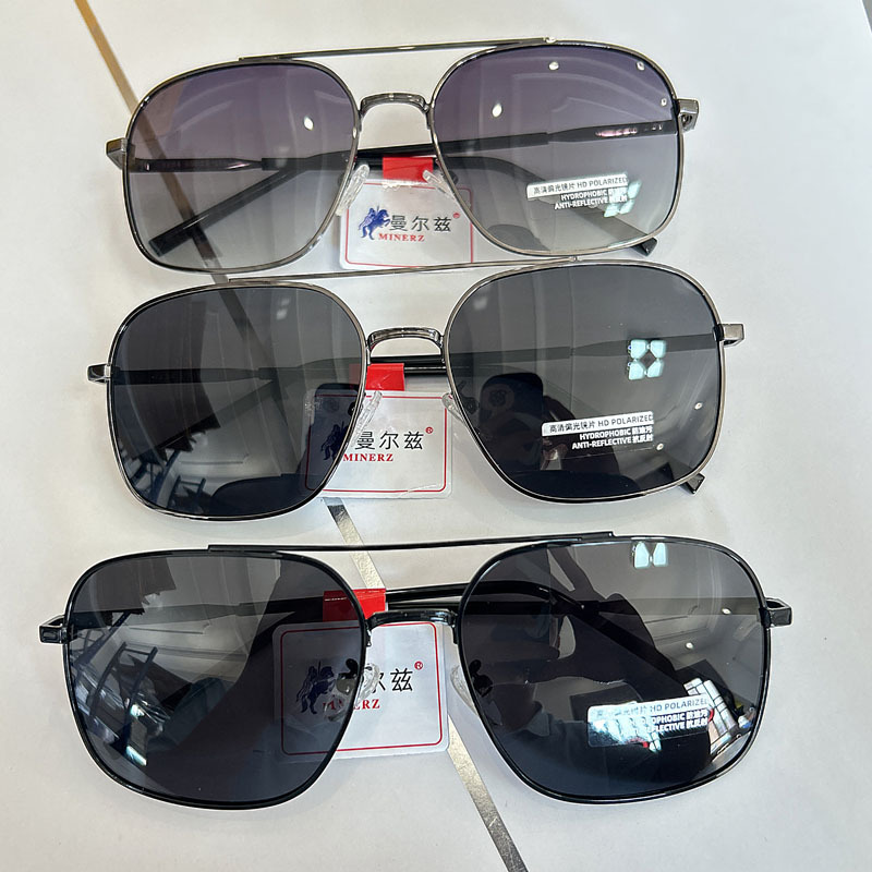 New high-resolution polarized sunglasses, fashionable square frame, personalized dual-beam sunglasses, everyday driving, classic retro frog sunglasses