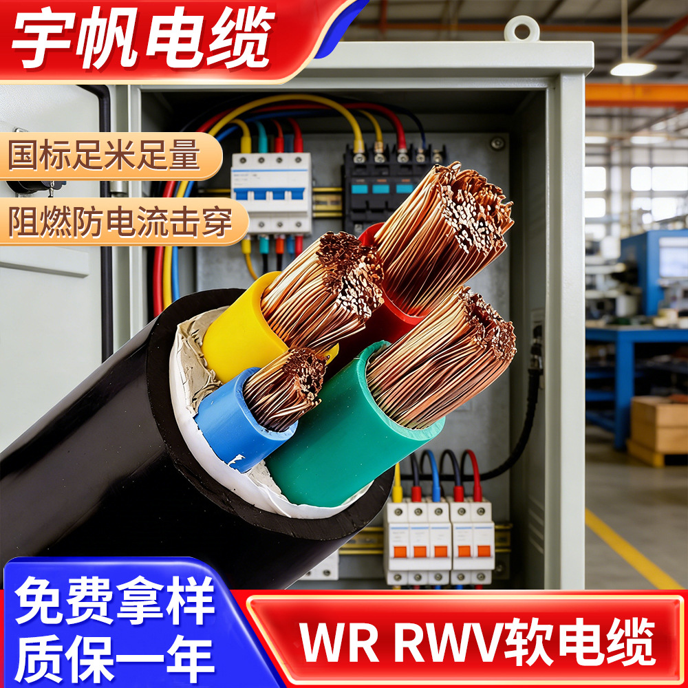 ZR-VVR RVV国标铜芯软电缆16 25 35 50 70 95 120 150平方电缆