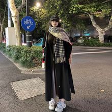 双面绒毛呢外套女中长款秋冬季新款网红赫本风小个子呢子大衣
