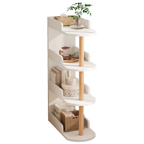 Living room sofa side storage rack bedroom bedside narrow clip gap storage shelf storage cabinet small bookshelf floor