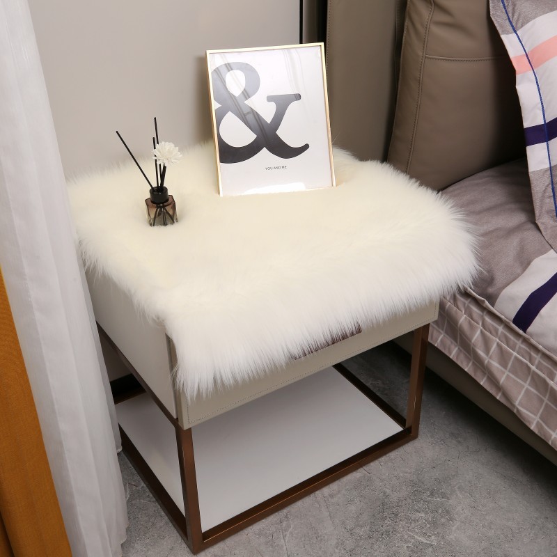 Imitation Wool Tablecloth Bedroom Bedside Table Mat Desk Mat Plush Dining Table Mat Coffee Table Tablecloth Chair Mat Booth Mat