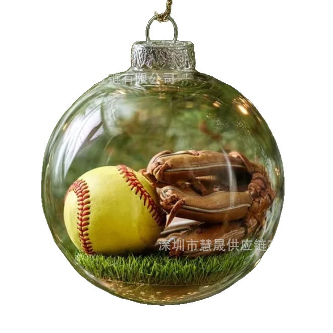 Nuevo transfronterizo Sports Holiday Ornament Navidad acrílico decoración de vacaciones deportivas