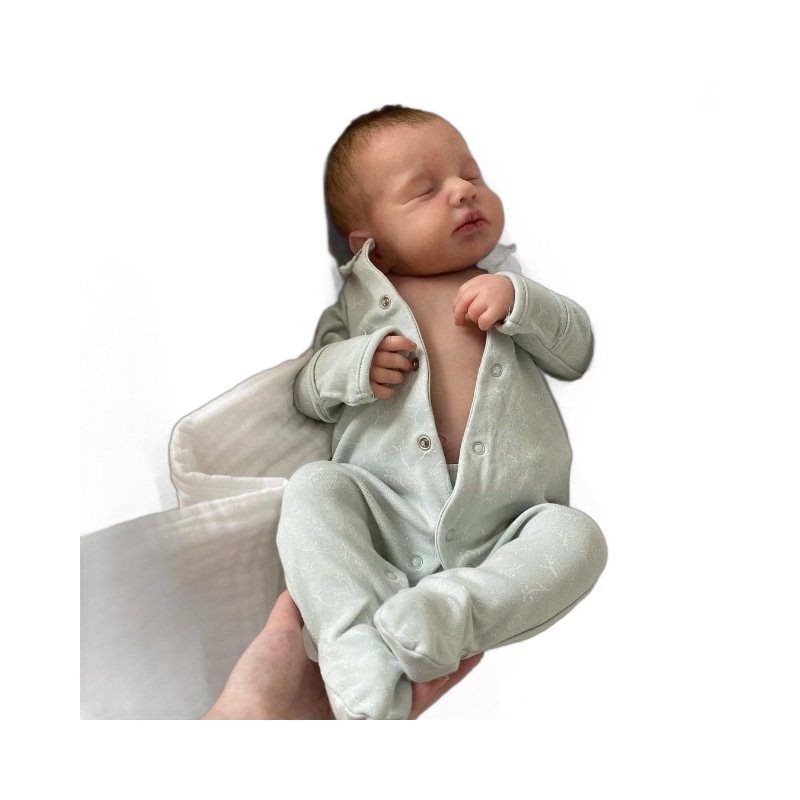 49 cm de simulación de muñeca de bebé renacido LOULOU muñeca hecha a mano pintada de alta calidad transfronteriza una pieza