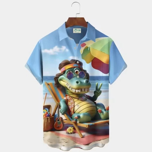 Men's Funny 3D Animal Print Shirt Hawaiian Casual Shirt Short Sleeve Button Comfortable Casual Shirt Men's Funny 3D Animal Print Shirt Hawaiian Casual Shirt Short Sleeve Button Comfortable Casual Shirt