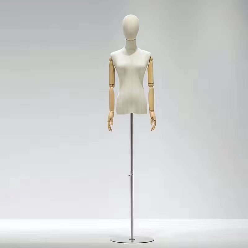 Modelo de accesorios tienda de ropa de mujer cuerpo completo modelo estante de ropa de mujer estante de muñeca de medio cuerpo humano estante de exhibición de ventana