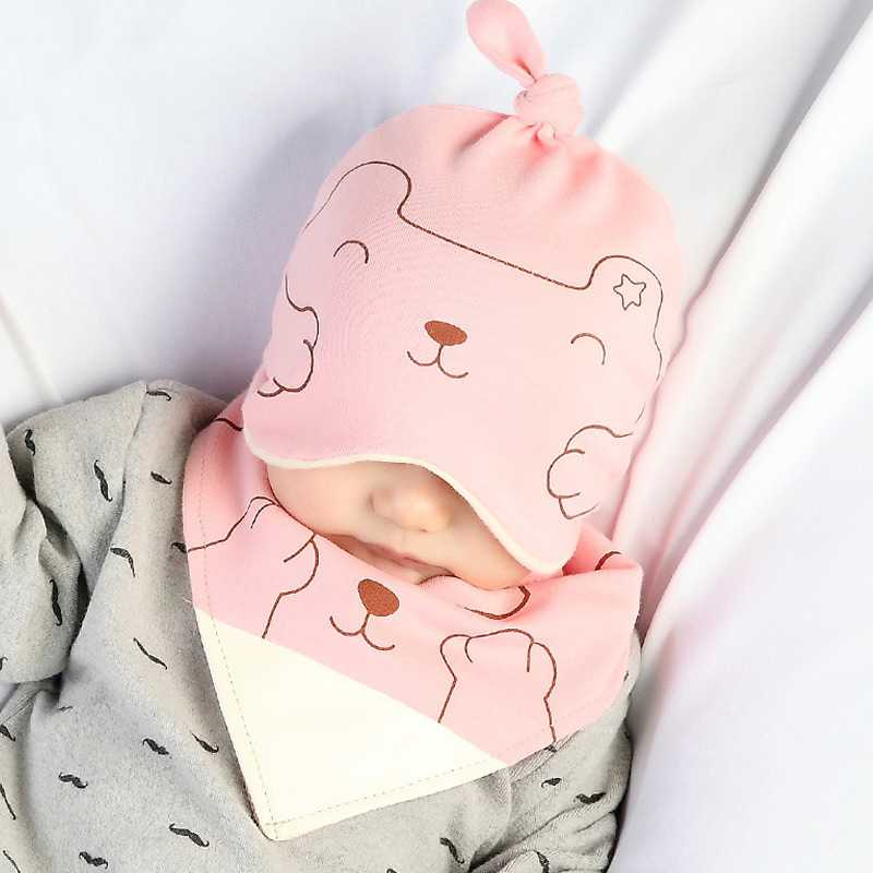 Oferta especial de liquidación otoño niños de dibujos animados sombrero de tela de algodón sombrero infantil saliva toalla gato sombrero triángulo toalla traje 5204