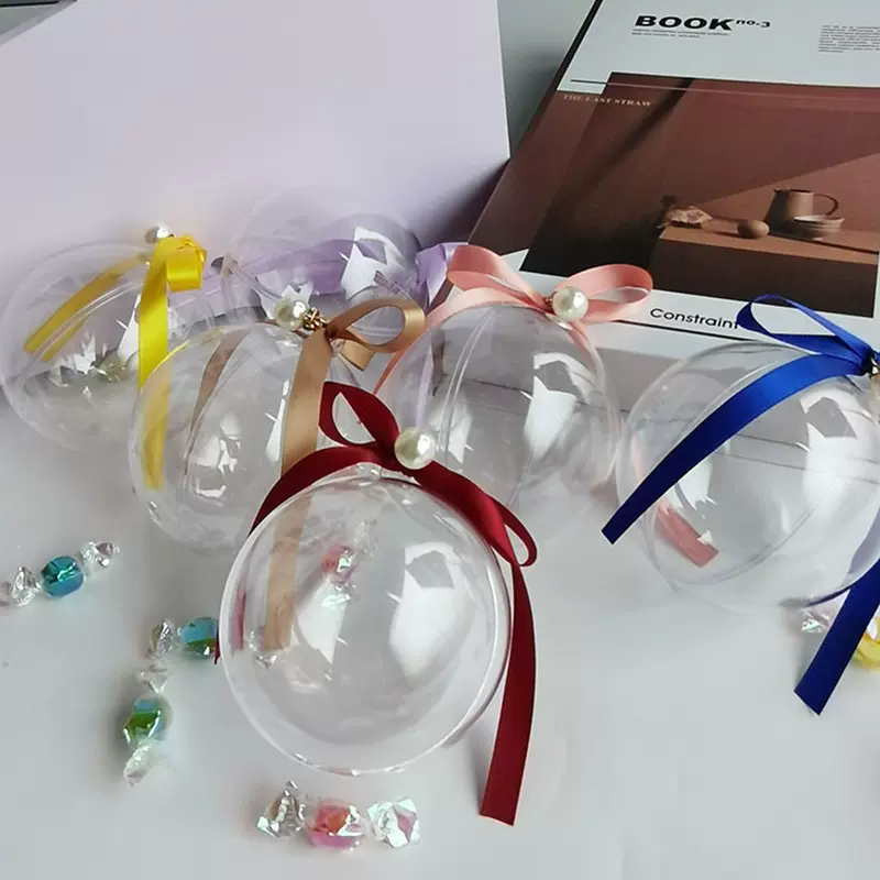 创意亚克力透明喜糖盒梦幻圆形水晶球结婚喜糖盒伴手礼生日礼物盒