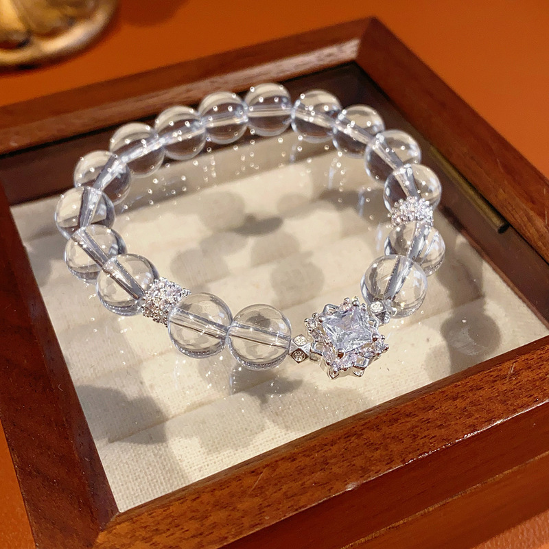 17 # pulsera de cristal de flor de circón exquisita caja de regalo