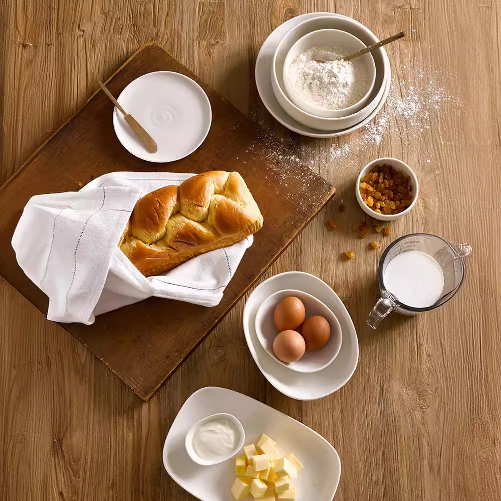 Transfronterizo LZ Luhang cerámica blanca pura cubiertos minimalistas platos de sopa platos de arroz platos de pescado sopa de sopa