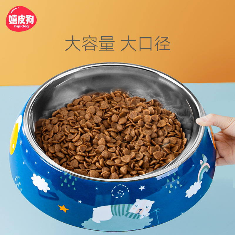 Tazón de comida para perros antidetonante perro mediano y grande de gran capacidad de acero inoxidable tazón simple tazón grande para perros tazón para gatos mascota Golden Retriever suministros