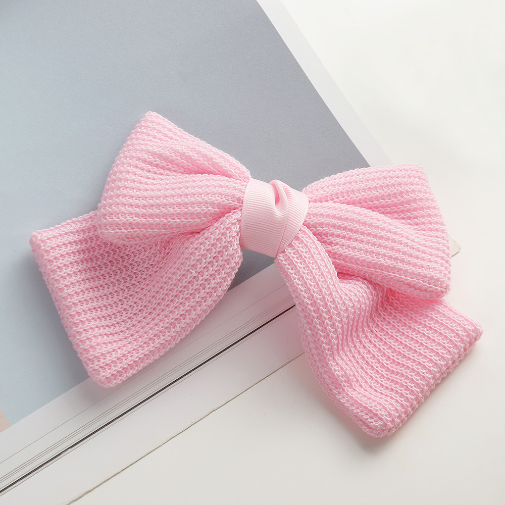 Wholesale Jewelry Cute Knit Bow Spring Hairpin Nihaojewelry display picture 1