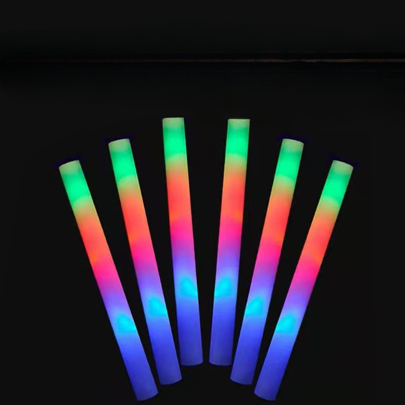 Flashing electronic colorful big sponge light stick from foam