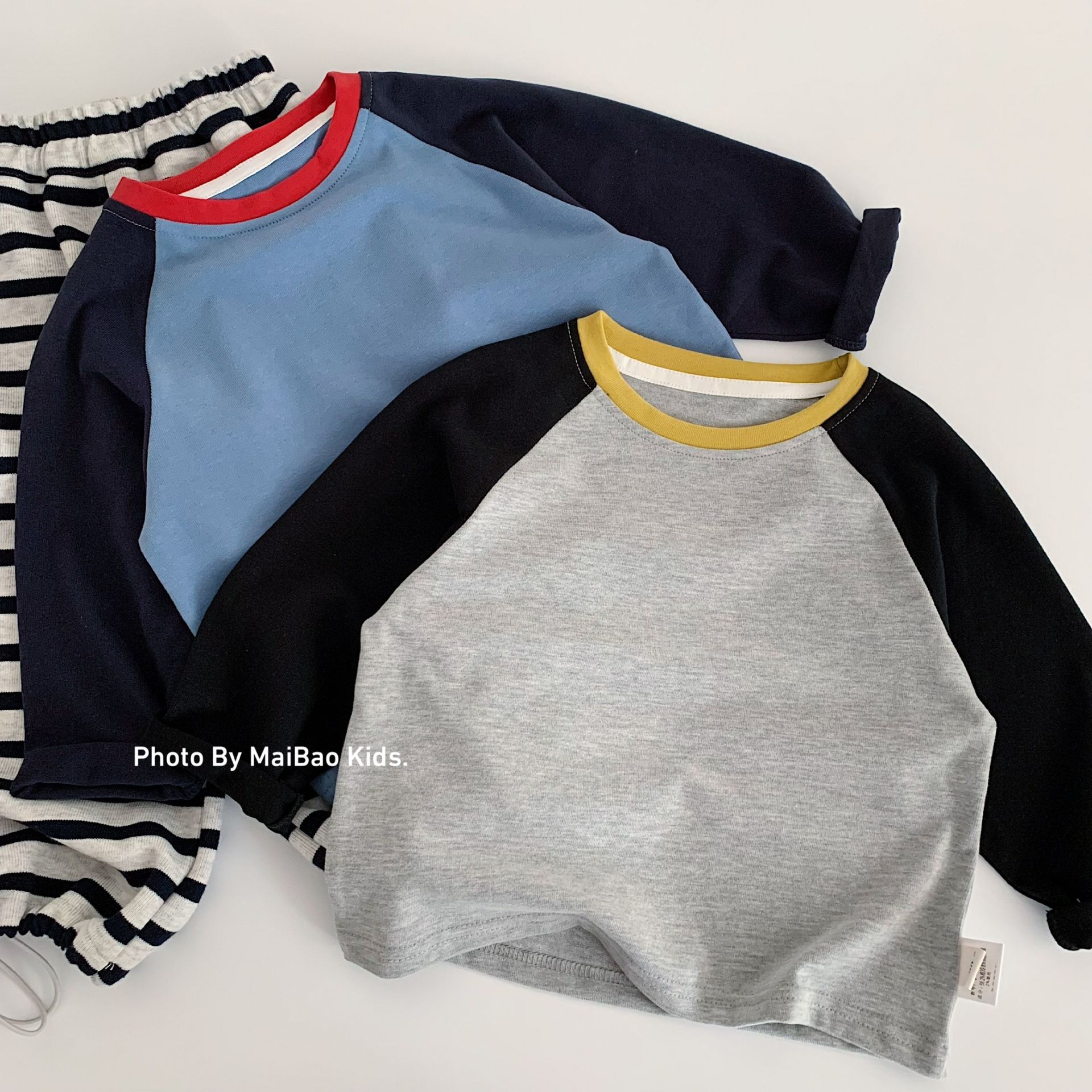 Children's long-sleeve t-shirt, thin autumn clothing for toddlers, boys' base shirt, spring and autumn style for boys, wholesale