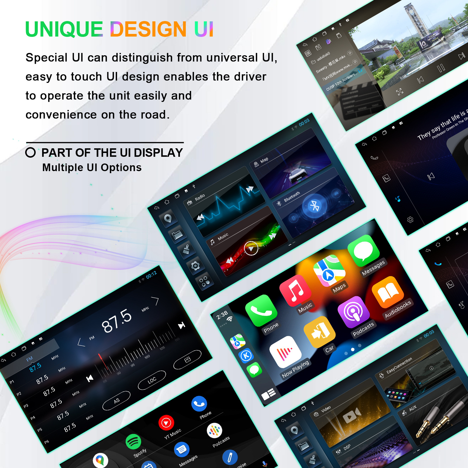 Toyota Car Display Screen Android High-Definition Dashboard Large-Screen Tv Gps Reversing Image Navigation System