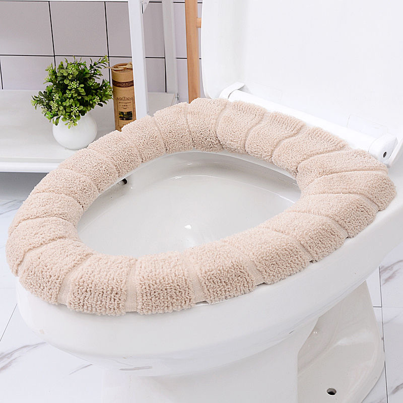 Cojín de asiento de inodoro portátil de gatito cubierta de asiento de inodoro engrosada cremallera cojín de asiento de inodoro con mango cojín de asiento de inodoro