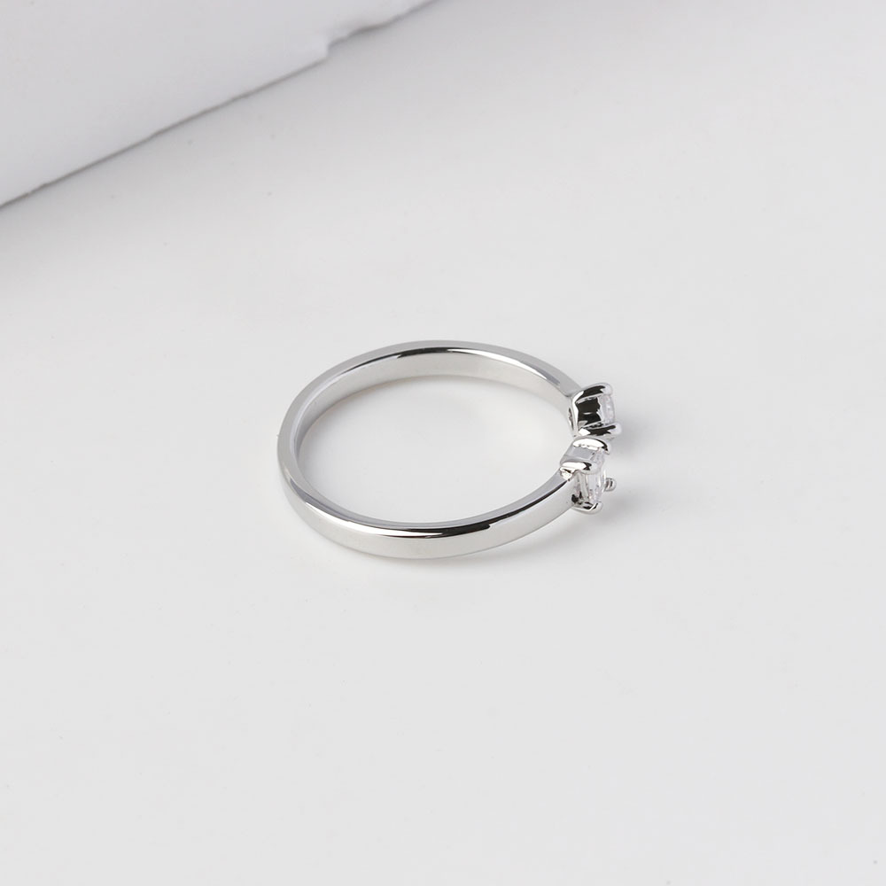 Fashion Simple Style Geometric Copper Plating Zircon Rings