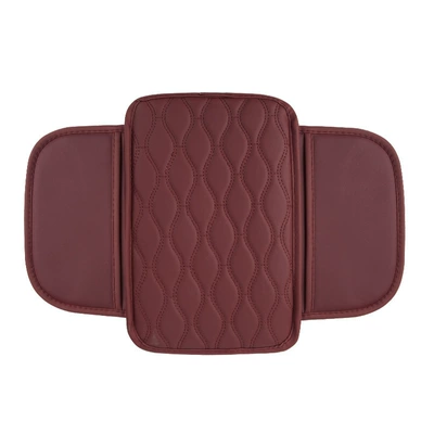 Armrest box pad Leather, Widened and Thickened, Universal - side-pocket-red