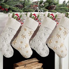 クロスボーダーの新型のスパンコールのぬいぐるみのクリスマスの靴下のプレゼントの袋の工芸品の壁の暖炉の掛け物のシーンの配置の道具