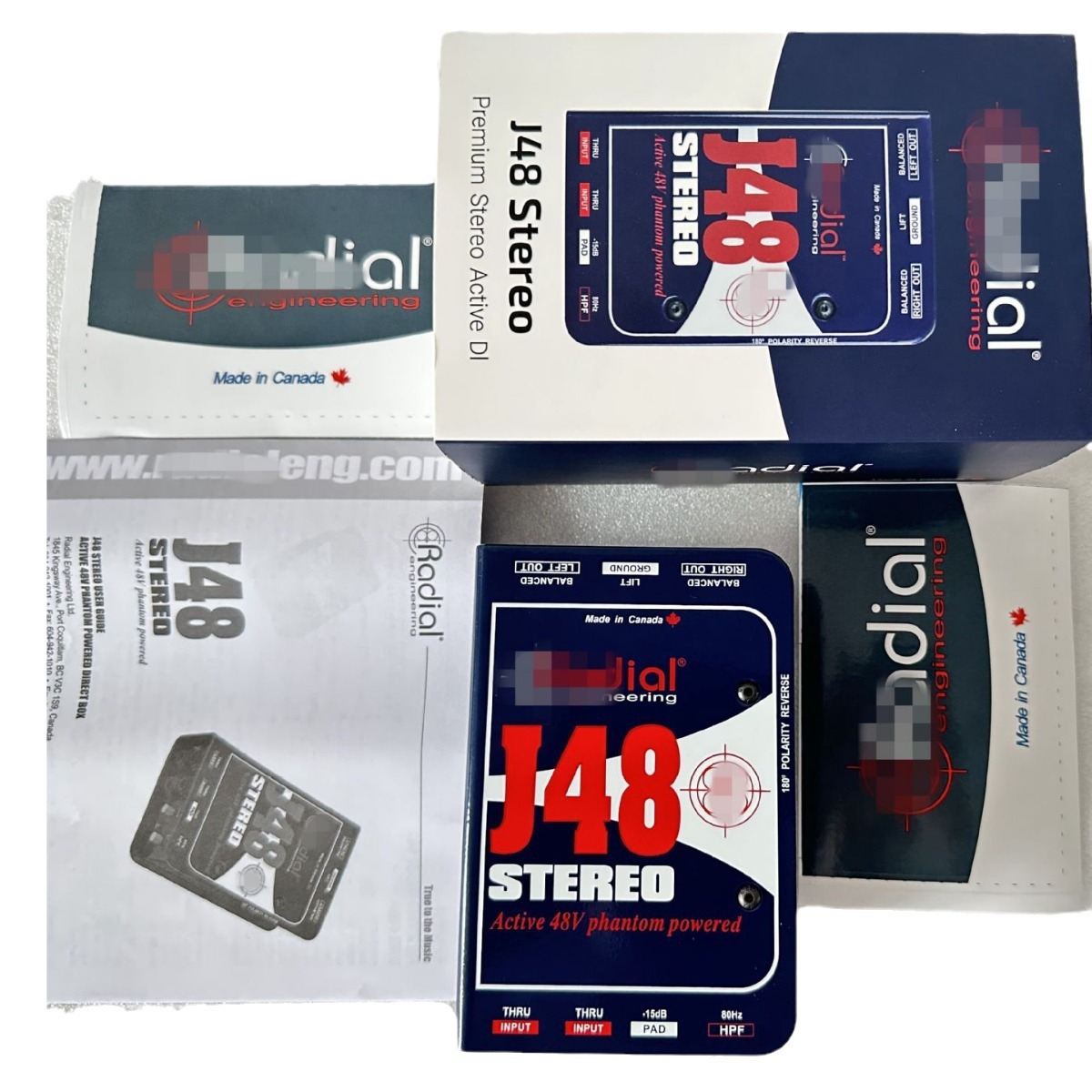 跨境专供J48 di盒STEREO双通道摇滚吉他电贝司箱琴键盘电声乐器