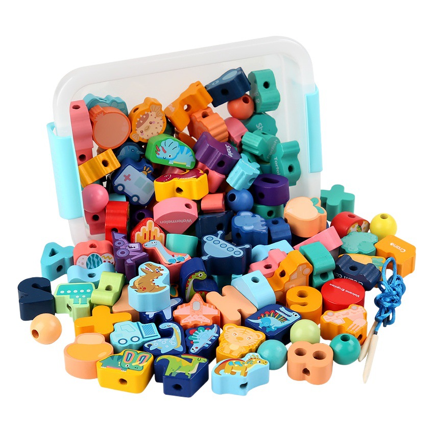 Amazon nuevo CE CPC Certified niños educativos gran partícula con cuentas Cadena de bloques de construcción de juguete