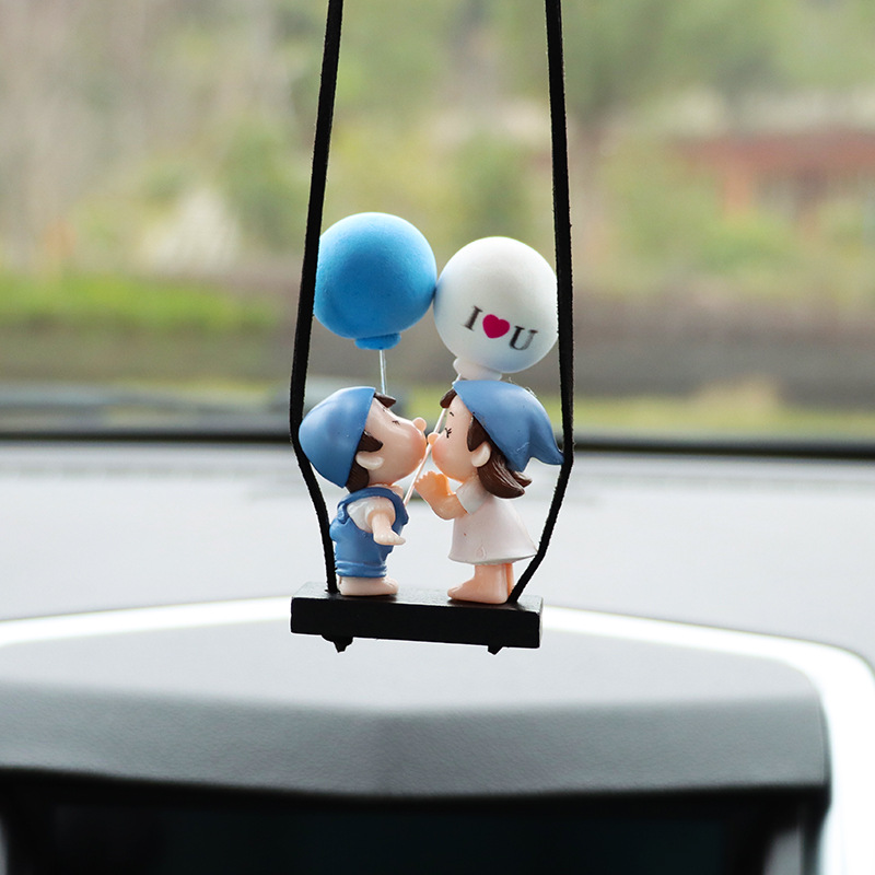 Confession balloon kiss mouth boy girl Car Rearview mirror pendant car interior pendant decoration car ornaments
