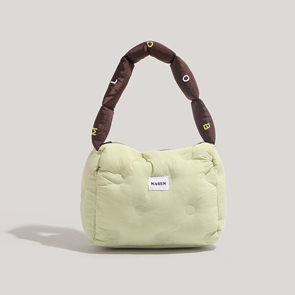 CHARHP & KEJNT genuine goods 2024 square New down cute shoulder handbag cheese pillow bag for going out