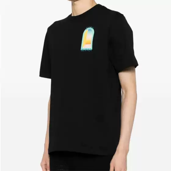 2025 New Loose Colorful Pattern Print Short Sleeve T-Shirt Unisex High Quality Crew Neck Top