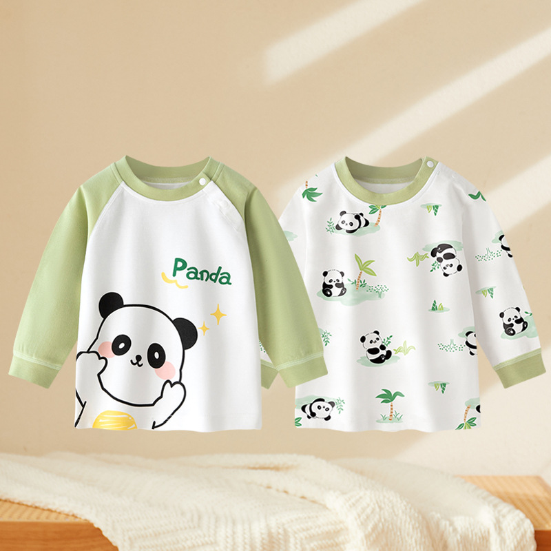 婴儿t恤长袖衣服早秋儿童单件上衣女童纯棉衣男宝宝春秋装打底衫