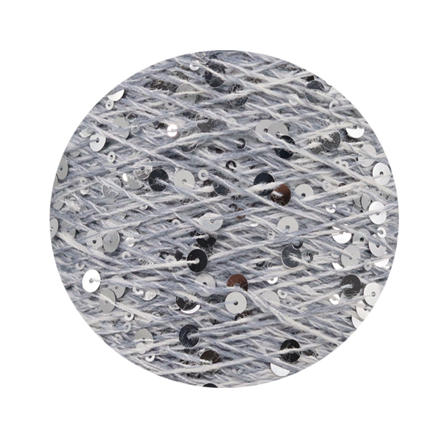 50g algodón lentejuelas hilo 3mm + 6mm peinado tamaño de lujo lentejuelas mano hilo tejer precio al por mayor