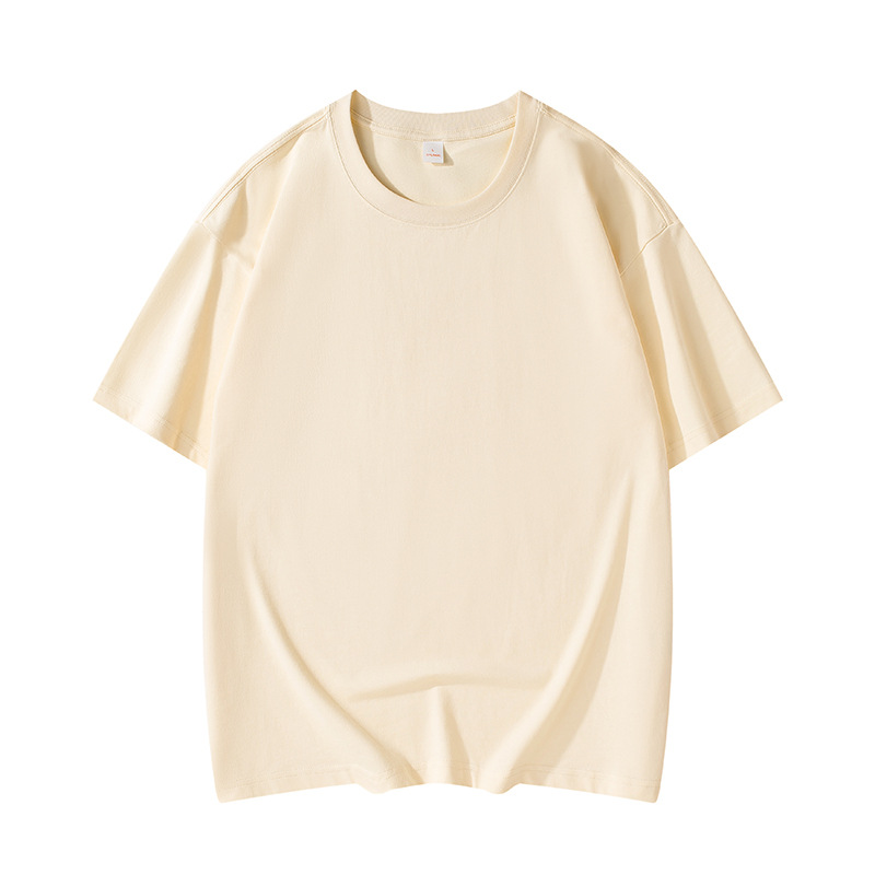 Camiseta blanca de manga corta de algodón puro para hombre, talla europea y americana extragrande de 280 g, personalizada, moderna y fresca para el verano. image 8