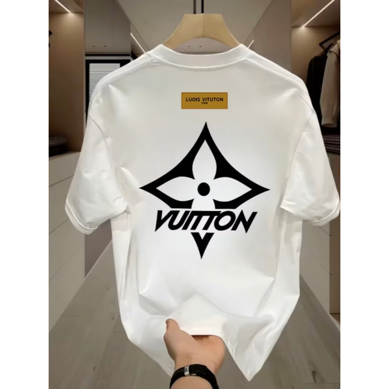 Cross-Border Quality Pure Cotton Trendy Brand Slim-Fit Short-Sleeve T-Shirt for Men, Fashionable Creative Versatile Printed Half-Sleeve T-Shirt